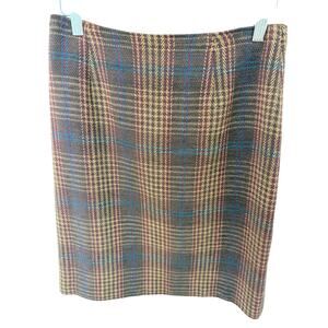 Talbots Wool Blend Plaid Skirt Made in USA – Size 4